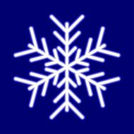 Beautiful luminous snowflake