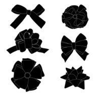 Gift bows silhouettes