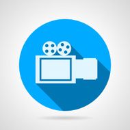 Video camera sign flat vector icon