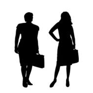 Vector silhouette of a couple N263