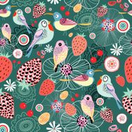 texture of berries and birds