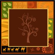 African tree ornament with camels