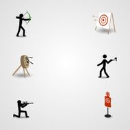 Shooting archery and axe throwing