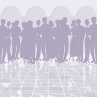Silhouettes on a Dance Floor