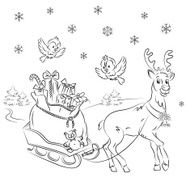 Cartoon Rudolph the Red-Nosed reindeer