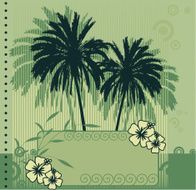 Retro tropical banner
