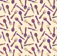 Forks Spoons And Knives Seamless Pattern Background