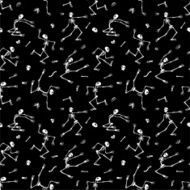 Seamless pattern with skeletons N2