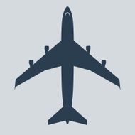 Airplanes icons Vector illustration on gray background