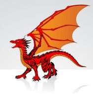 fantasy red dragon