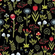 Floral seamless pattern with cute flowers N2