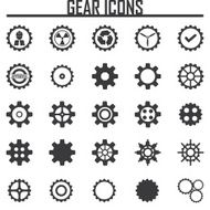 gear icon set N5