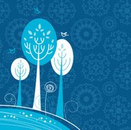 Winter cartoon background