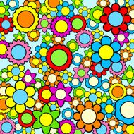 Colorful flower background - vector