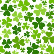 St Patrick&#039;s day vector seamless background with shamrock N6