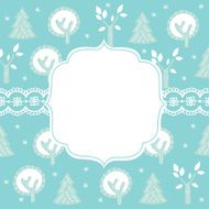 Christmas greeting card with frame
