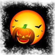 Illustration on a Halloween theme with pumpkin
