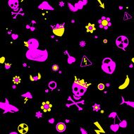 Seamless emo cartoon background