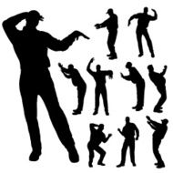 Vector silhouette of men N11