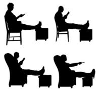 Vector silhouette of a people N381