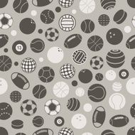 Sport ball silhouettes seamless pattern N2