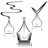 Abstract graphic pen eps10