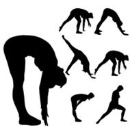 Vector silhouette of a woman N2134