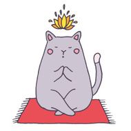 Vector yoga cat N2
