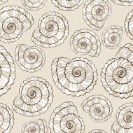 Seamless pattern of seashells N12