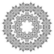 Pattern of snowflakes contours N9