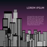 Abstract Skyline City Vector N8