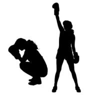 Vector silhouette of a woman N2136