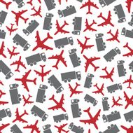 Airplane and truck Seamless pattern N9