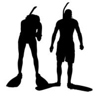 Vector silhouette of a people N383