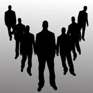 Vector silhouette of businessman N148