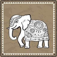 Ethnic elephant Indian style N5