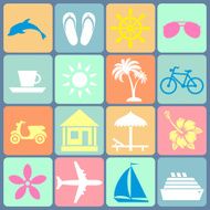 Set of summer icons N3