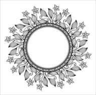 Beautiful Deco Floral Circle (Vector) N5