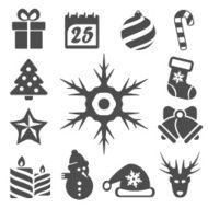 Vector isolated christmas icons set N2