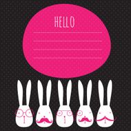 greeting card with rabbits