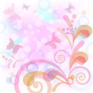 Background with butterflies and figures