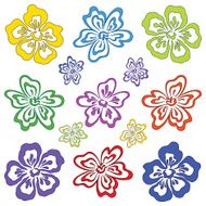 Abstract flower set pictogram