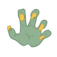 zombie hand vector on white background N2