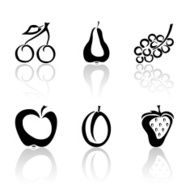 Set of fruit icons