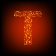 Fire letter T