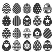 Set of easter eggs decorated ornament