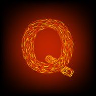 Fire letter Q