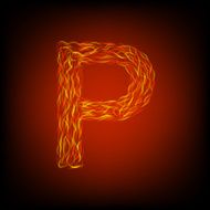 Fire letter P