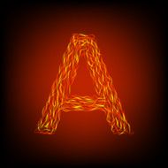 Fire letter A