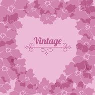 Heart form vintage flower frame N2